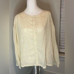 Elegant Cream Button-Down Blouse